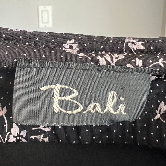 Vintage Bali Black Floral Printed Slip Dress - Picture 8 of 14